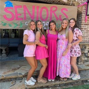 Pink Maxi with Sweater Overlay